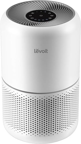 Levoit Air Purifier for Home Pets Hair Allergens in Bedroom Quiet Purifiers | Quiet HEPA Sleep Mode, Remove 99.97% Dust Pollen Smoke Pet Odor, AHAM VERIFIDE, Core300-P, Up to 1073 ft², White
