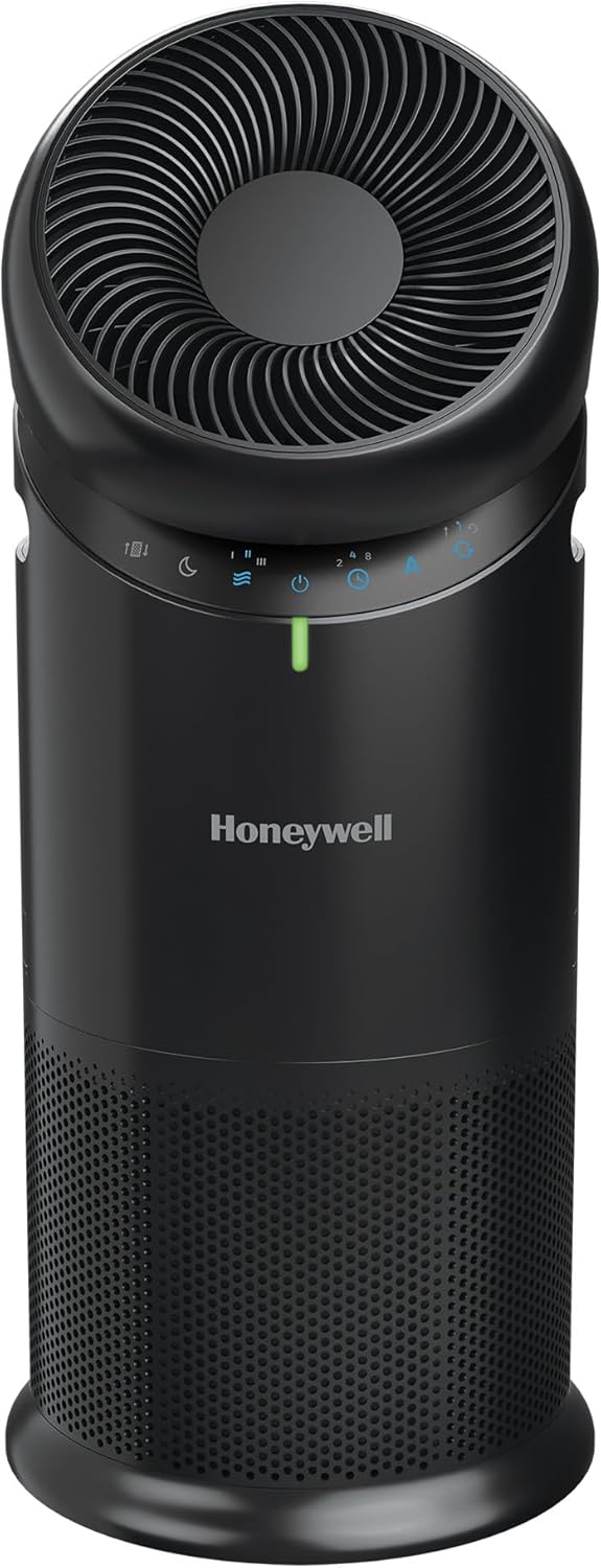 Honeywell Allergen Plus 3-in-1 HEPA Air Purifier, Fan & Air Circulator, 1928 Ft² Rooms in 1 hour, Air Quality Sensor, Sle...