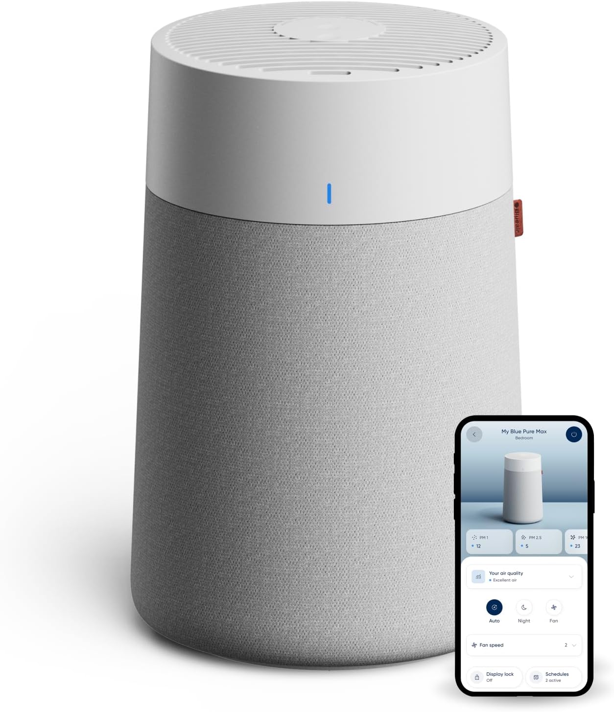 BLUEAIR Blue Pure 511i Max Smart Air Purifier for Bedroom & Small Rooms up to 926 Sq Ft, HEPASilent Air Cleaner for Pets, ...