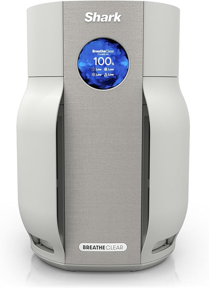 Shark BreatheClear with NeverChange, Intelligent Air Purifier for Home, HEPA-Exceeding In Every Mode for Dust, Dander, Allergens