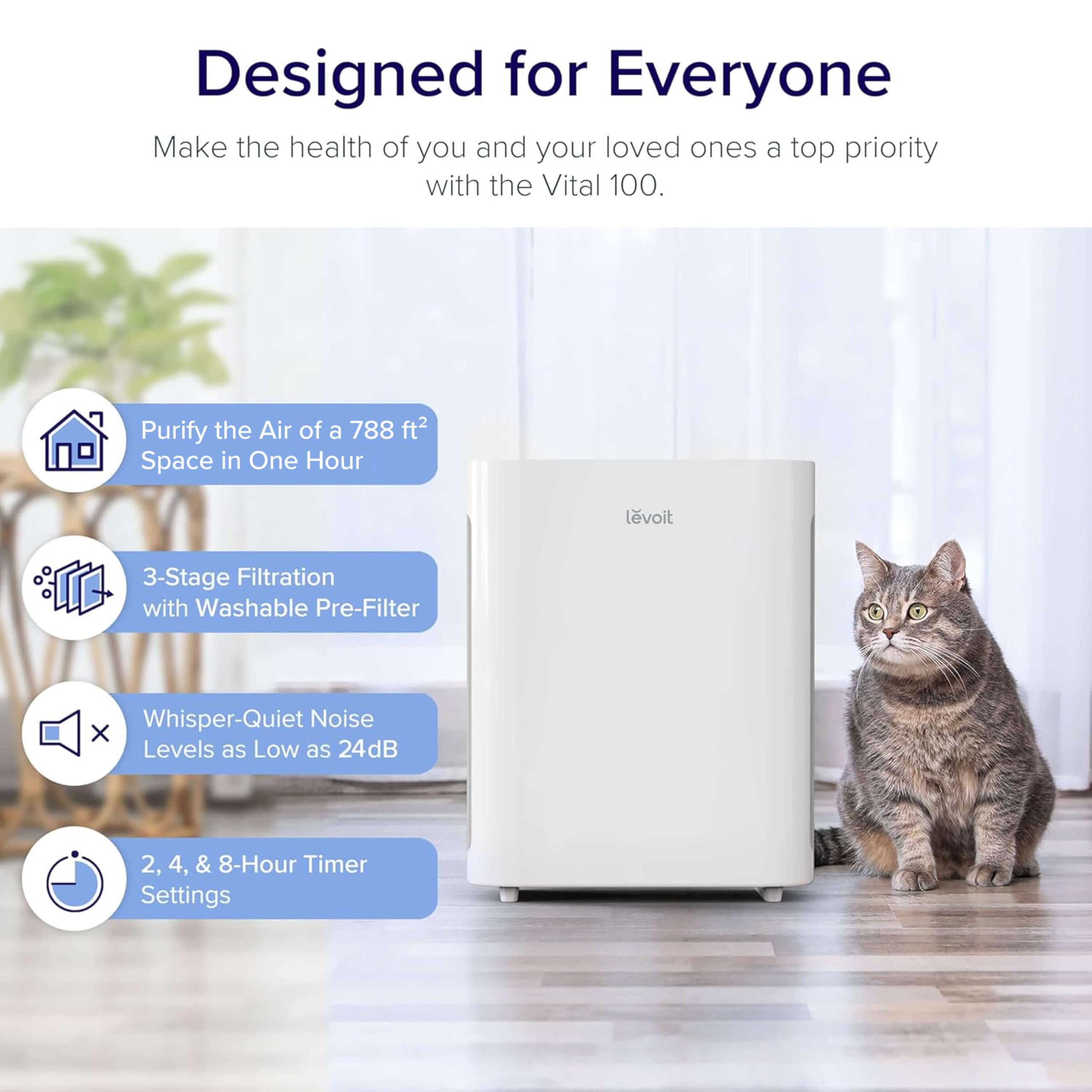 LEVOIT Air Purifier for Home Bedroom, Quiet Clean with Washable Pre-Fi — Real-world performance testing in action